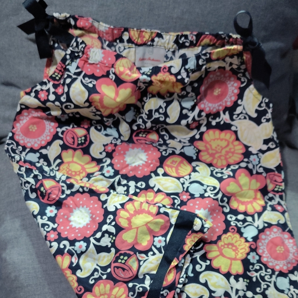 Hanna Andersson Floral Kids Bottoms - Red, Yellow, Black